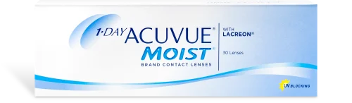 1-Day Acuvue Moist 30 Pack box front