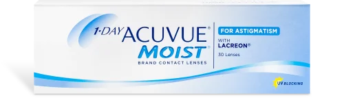 1-Day Acuvue Moist For Astig 30pk box front