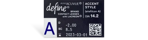 1-Day Acuvue Define 30pk box front