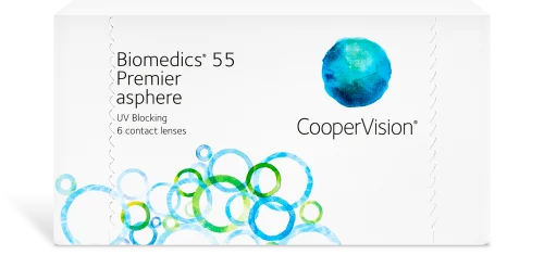 Biomedics 55 Premier 6 Pack box front