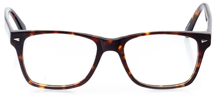 catania: men's square eyeglasses in tortoise - front view