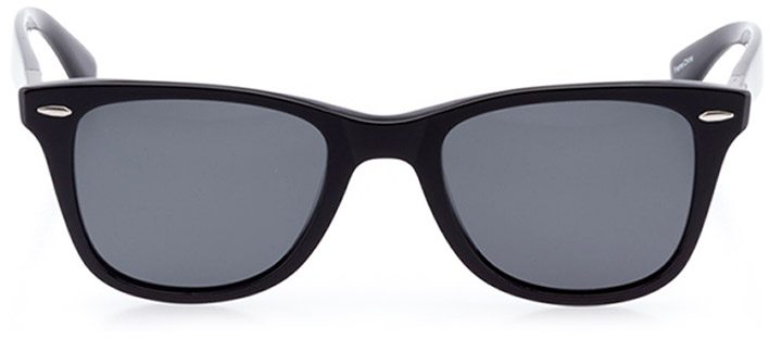 locarno: unisex square sunglasses in black - front view
