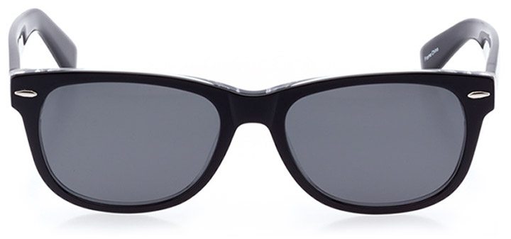ebikon: unisex square sunglasses in crystal - front view