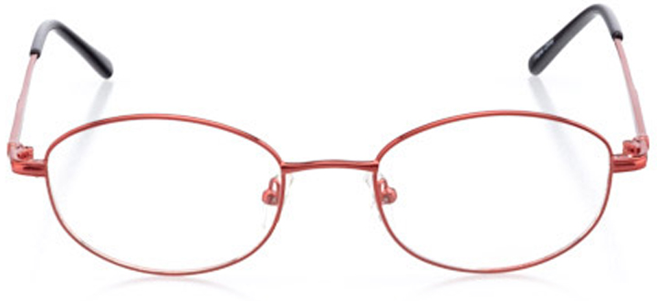 portsmouth: women's oval eyeglasses in red - front view