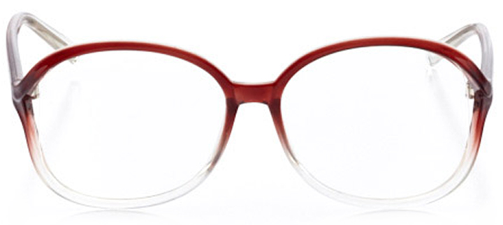 mystic: women's oval eyeglasses in brown - front view