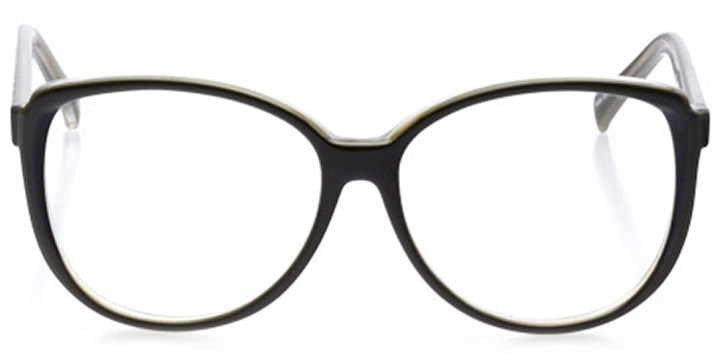 wildwood: women's square eyeglasses in green - front view
