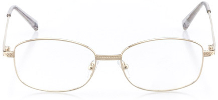 avalon: men's square eyeglasses in gold - front view