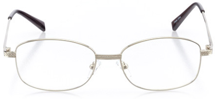 avalon: men's square eyeglasses in silver - front view