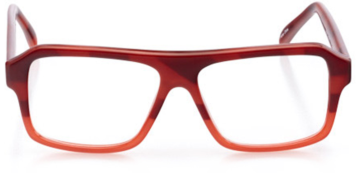 santa cruz: men's rectangle eyeglasses in orange - front view