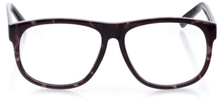 asheville: men's round eyeglasses in black - front view