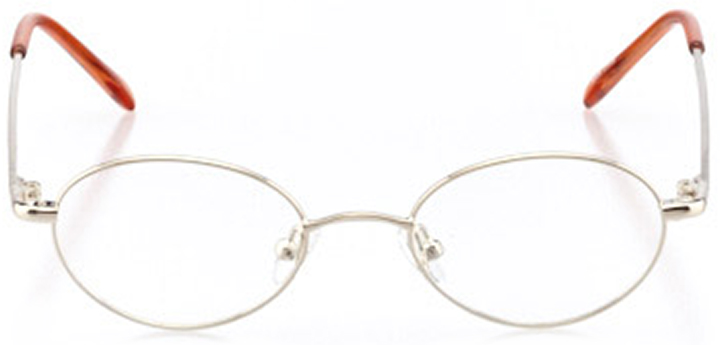 newport: oval eyeglasses in gold - front view