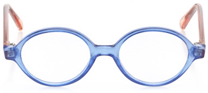 essex: girls' round eyeglasses in blue - front view