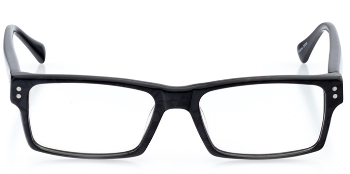 knoxville: men's rectangle eyeglasses in black - front view