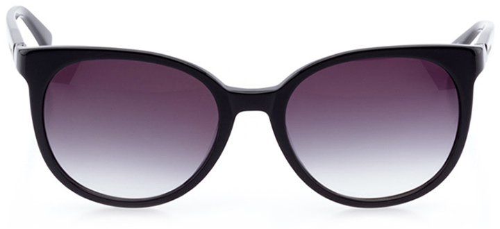 villeurbanne: women's round sunglasses in black - front view