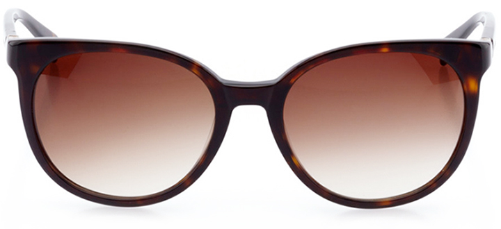 villeurbanne: women's round sunglasses in tortoise - front view