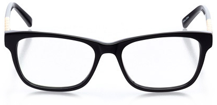 nashville: women's square eyeglasses in black - front view