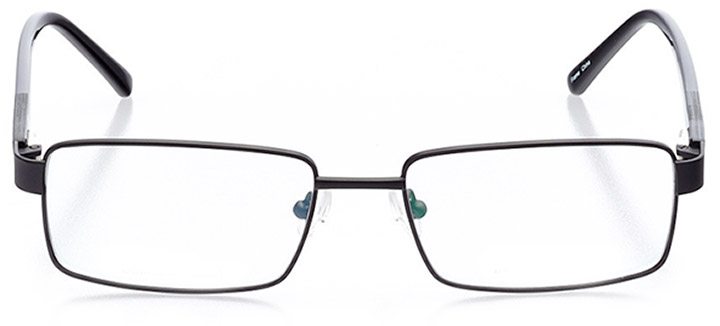 whitby: men's rectangle eyeglasses in black - front view