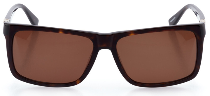 augusta: men's rectangle sunglasses in tortoise - front view
