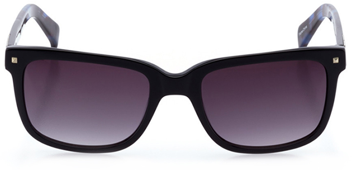 zurich: men's square sunglasses in black - front view