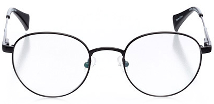 st. gallen: men's round eyeglasses in black - front view