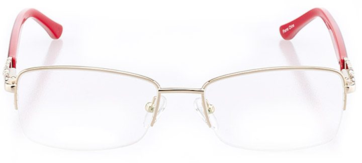 toulon: women's rectangle eyeglasses in gold - front view
