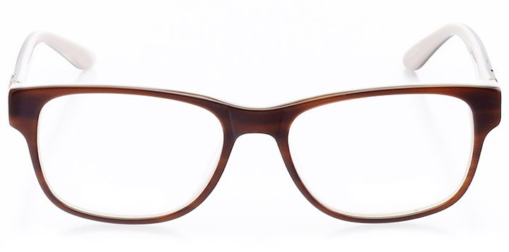 chelles: women's rectangle eyeglasses in brown - front view