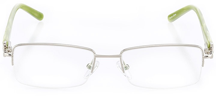 tracy: women's rectangle eyeglasses in silver - front view