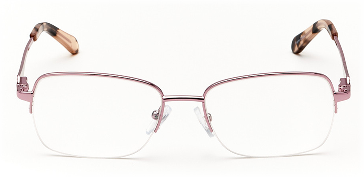 Burton Square Eyeglasses in Pink Stanton Optical