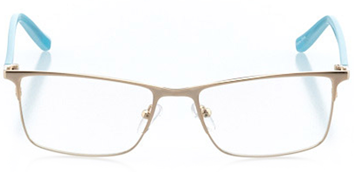 toronto: women's rectangle eyeglasses in gold - front view