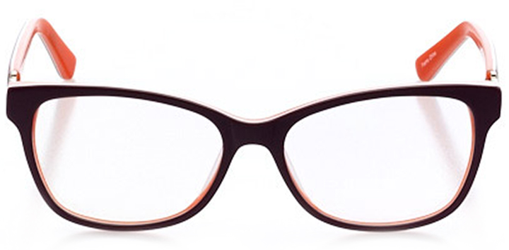 manhattan: women's cat eye eyeglasses in red - front view