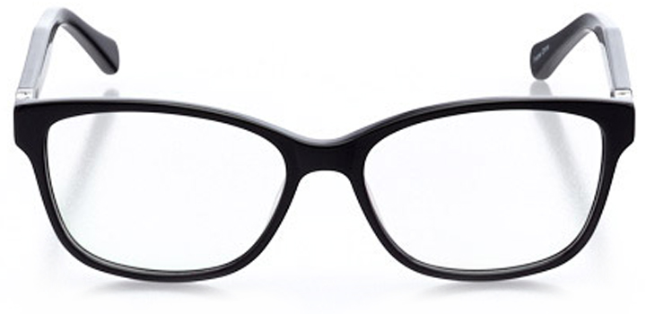 waldorf: women's rectangle eyeglasses in black - front view