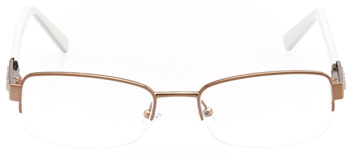 marana: women's rectangle eyeglasses in brown - front view