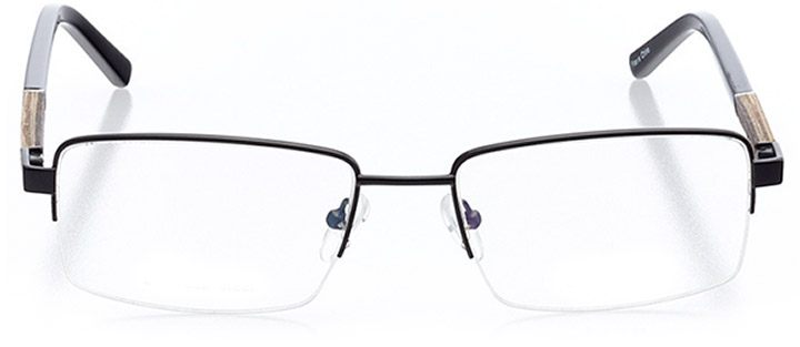 detroit: men's rectangle eyeglasses in black - front view
