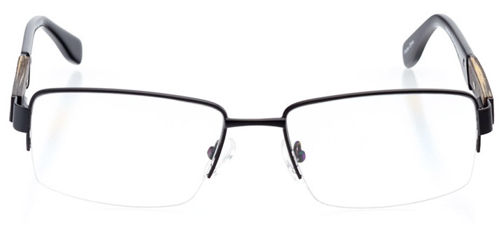 louisville: men's rectangle eyeglasses in black - front view