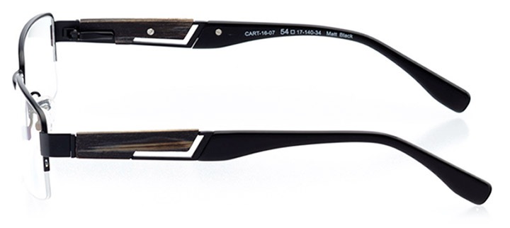 Louisville: Men's Rectangle Eyeglasses in Black