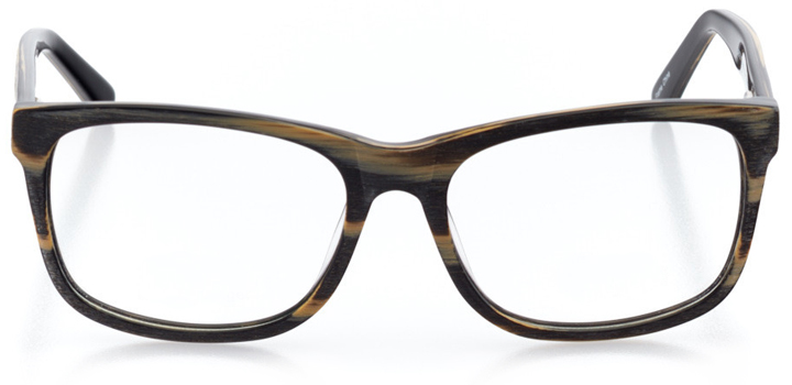 oulu: men's square eyeglasses in black - front view