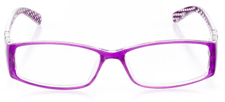 naples: women's rectangle eyeglasses in purple - front view