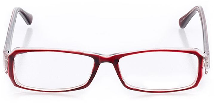 santa barbara: women's rectangle eyeglasses in red - front view