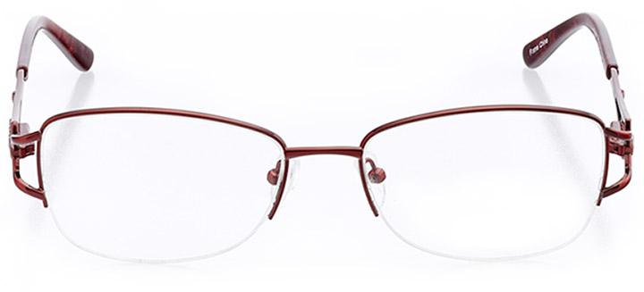 taos: women's oval eyeglasses in red - front view