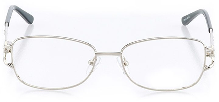 belluno: women's rectangle eyeglasses in silver - front view