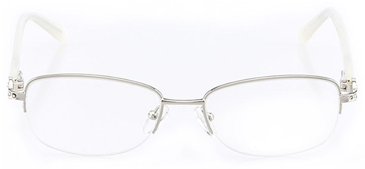 monte isola: women's oval eyeglasses in white - front view