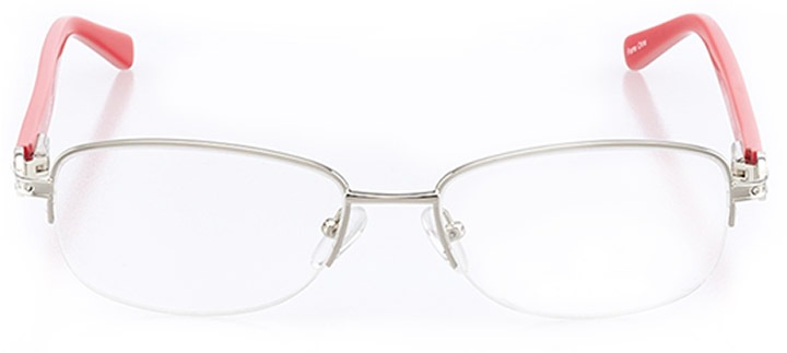 monte isola: women's oval eyeglasses in silver - front view