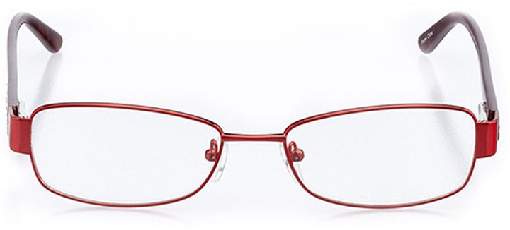 iseo: women's rectangle eyeglasses in red - front view