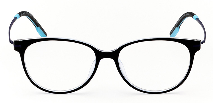 Malmesbury:  eyeglasses in Black - front view