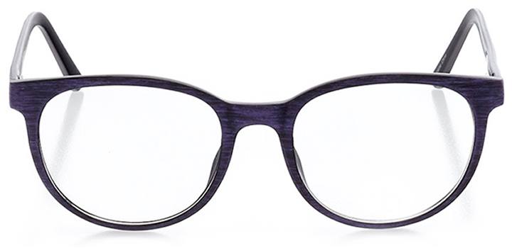 rome: unisex round eyeglasses in purple - front view