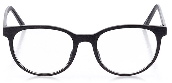 rome: unisex round eyeglasses in black - front view