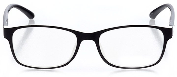 laguna beach: women's rectangle eyeglasses in black - front view