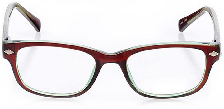 salento: women's square eyeglasses in brown - front view