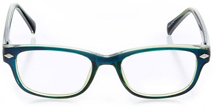 salento: women's square eyeglasses in green - front view