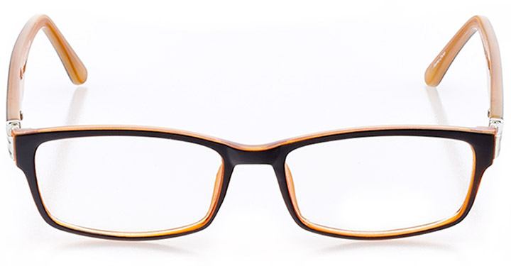 mandalay beach: women's rectangle eyeglasses in orange - front view